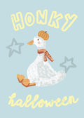 Honky Halloween Wall Art Print