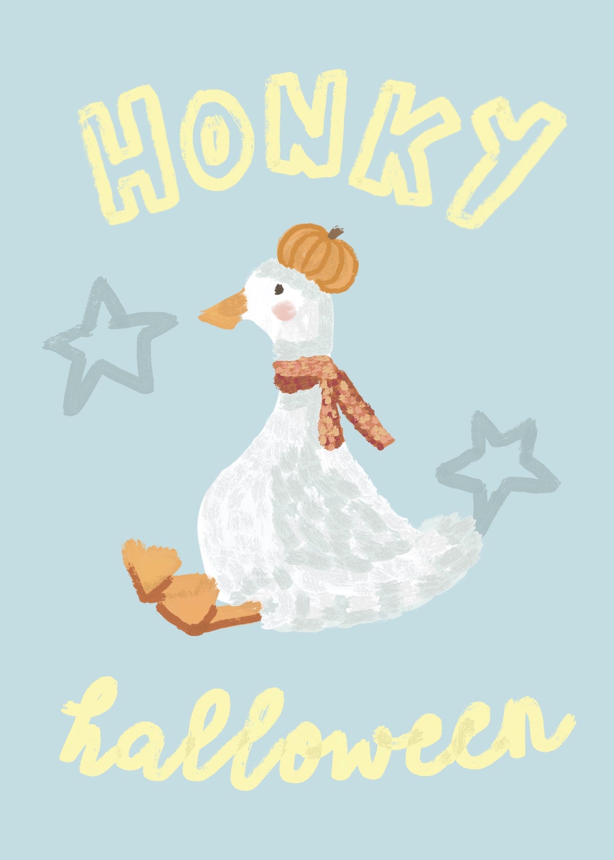 Honky Halloween Wall Art Print
